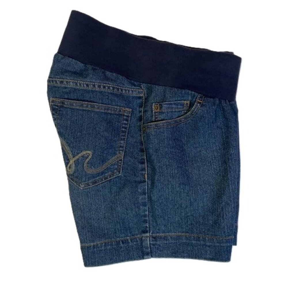 Motherhood Maternity Blue Denim Maternity Jean Shorts